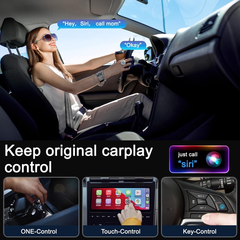 GuKKK Wireless Android Car and Carplay Wireless Adapter, 2 in