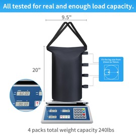 Inntop 240 lbs Canopy Tent Weights Sand Bags Set of 4, Heavy Duty 1680D Canopy Weights Sandbags for Instant Outdoor Canopy, Pop Up Sun Shelter, Gazebos, Sunshade (240 lbs)