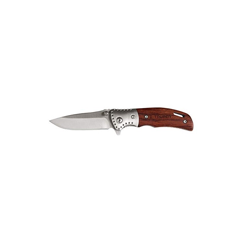 Truper NV-3, Navaja abatible 3-1/2" mango de madera