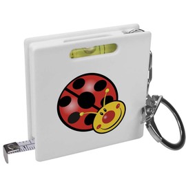 Azeeda 'Happy Ladybird' Keyring Tape Measure/Spirit Level Tool (KM00038506)