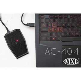 blucoil MXL Condenser Microphone, BLACK (AC-404) - USB Conference Mic for Web Conferencing, Game Streaming, Court Reporting Bundle 3' USB Extension Cable, and 1080p USB Webcam for Windows & Mac