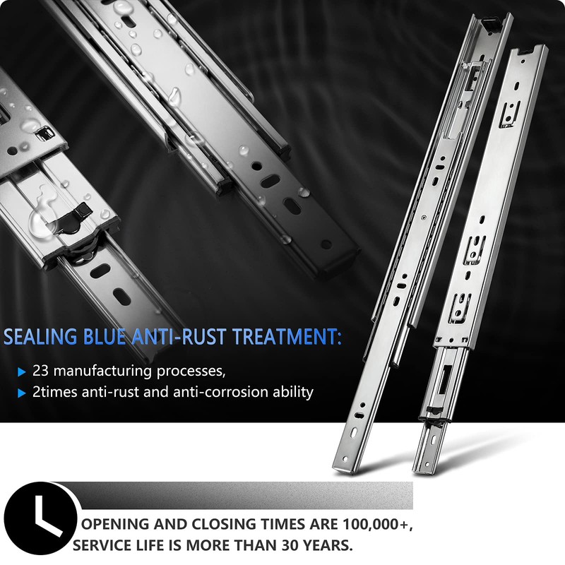 AOLISHENG Full Extension Drawer Runners 250 mm Drawers Rail System