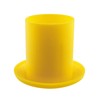 JCBIZ 12pcs Plastic Reinforced Protective Cap Yellow Safety Mushroom Survey