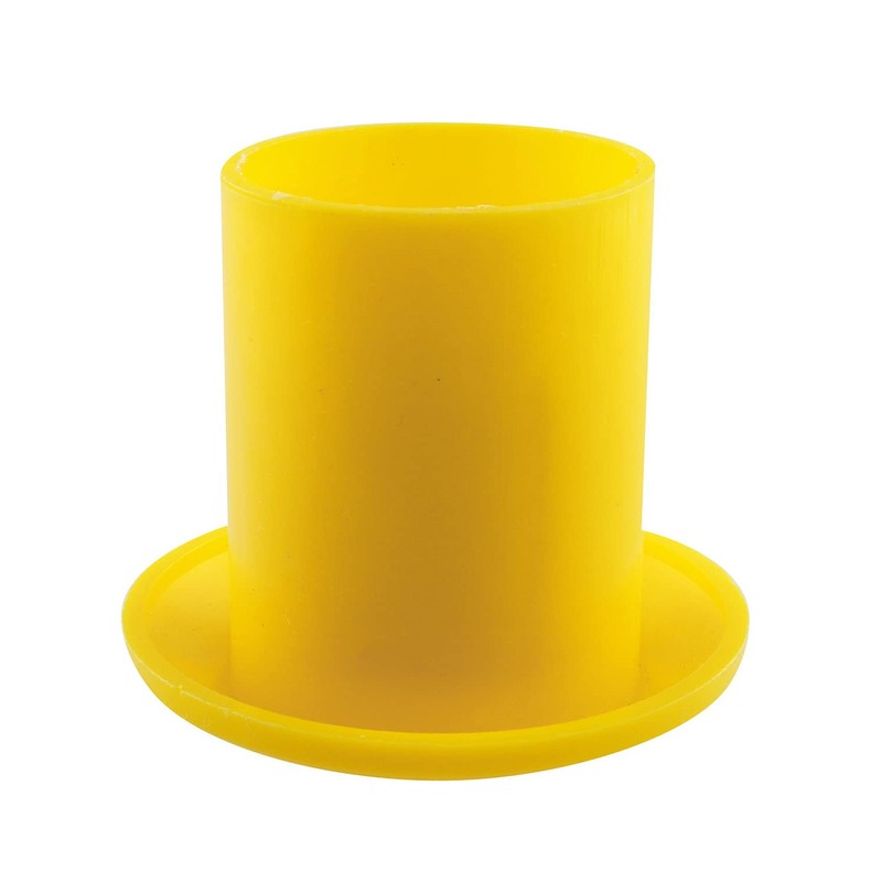 JCBIZ 12pcs Plastic Reinforced Protective Cap Yellow Safety Mushroom Survey