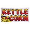 4 Less Co 2x4 Feet KETTLE CORN Banner Polyester Fabric