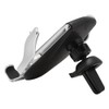 R1 10W Automatic Clamping Car Wireless Charger Silver(For IOS Interface