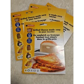 Toastabags 4 Pack Toastabags Heat Resistant Non-Stick Reusable Toaster Bags, sandwich maker