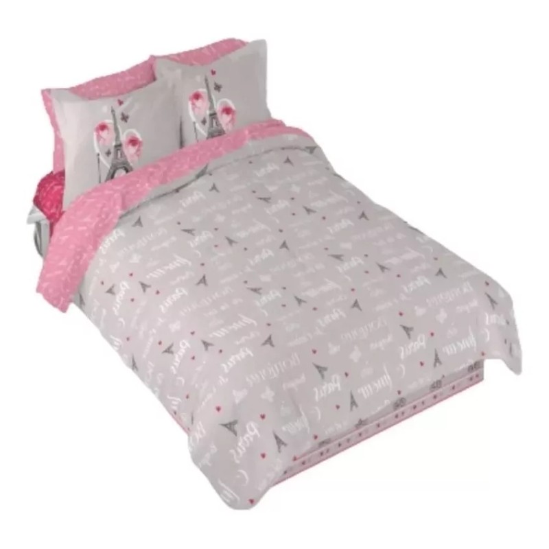 Primavera Edredón Juliette Paris Gris Matrimonial 8 Pzs. Competition