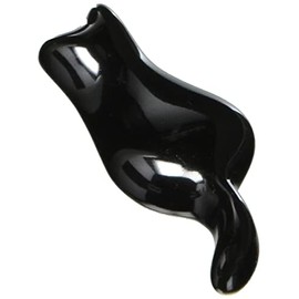 Nishiki Pottery Arita Ware Chopsticks Rest Cat Black 10277 2.4 inches (6 cm)