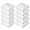 VVLED 10-Pack Fence Post Caps White, 100x100mm Protective Deck Post