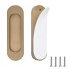 MOROBOR Self-Stick Oval Sliding Door Pulls, 2pcs Aluminum Alloy Hidden