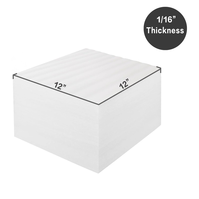 100% Compostable Packing Foam Sheets-KTOB 100 Pack 12”x 12”Eco Friendly