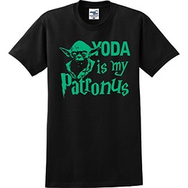 Yoda is My Patronus Unisex T-Shirt (S-5X) (X-Large, Fossil Black)