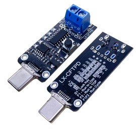 2PCS 100W 5A USB-C Fast Charge PD QC DC 5V 9V 12V 15V 20V Adjustable Voltage Power Trigger Module 5A Type-C Male Input, USB-C Decoy Board with Wiring Terminal