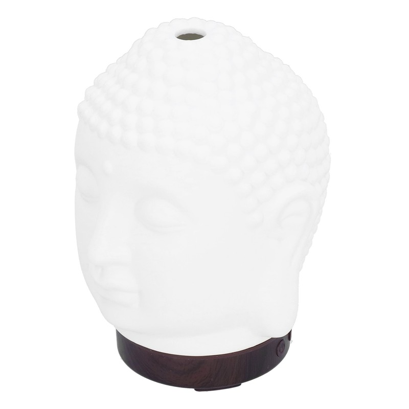 100‑200ml Ceramic Humidifier Buddha Shaped Aroma Diffuser with Night Light
