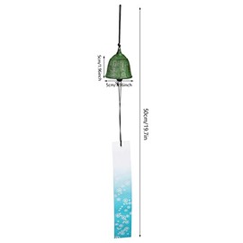 AUNMAS Heroic Chime Estilo japonés Furin Hermoso Sonido Antiguo Reloj Hierro Forjado Windbell para jardín Patio Balcón Decoración