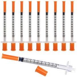 10 Pack 1ml 31G 8mm Dispensing Measuring Tool, Multiple Uses Plastic Syringe Laboratory Accessories, Individual Package