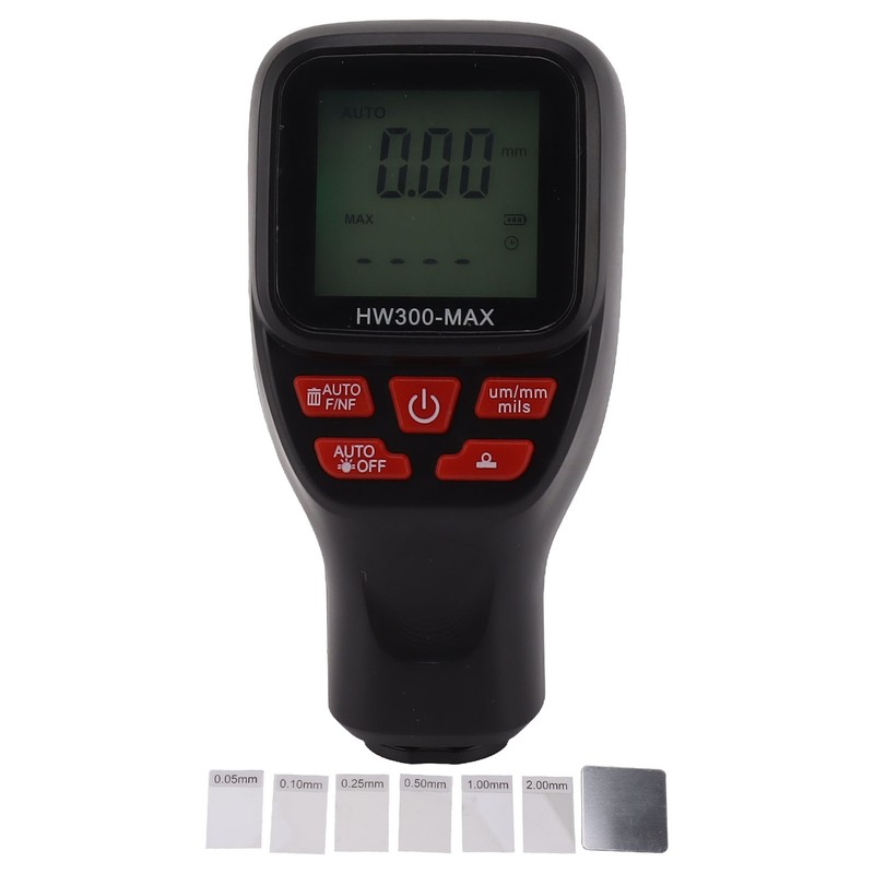 Paint Thickness Meter Gauge 0 To 2000UM Accuracy Auto Power