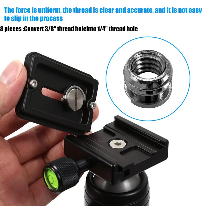 20 Pcs Camera Screw 1/4 to 3/8 Adapter Thread Adapter