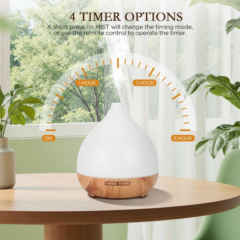 Cozary Diffusore di Oli Essenziali, 400ml Diffusore di Aromi Umidificatore