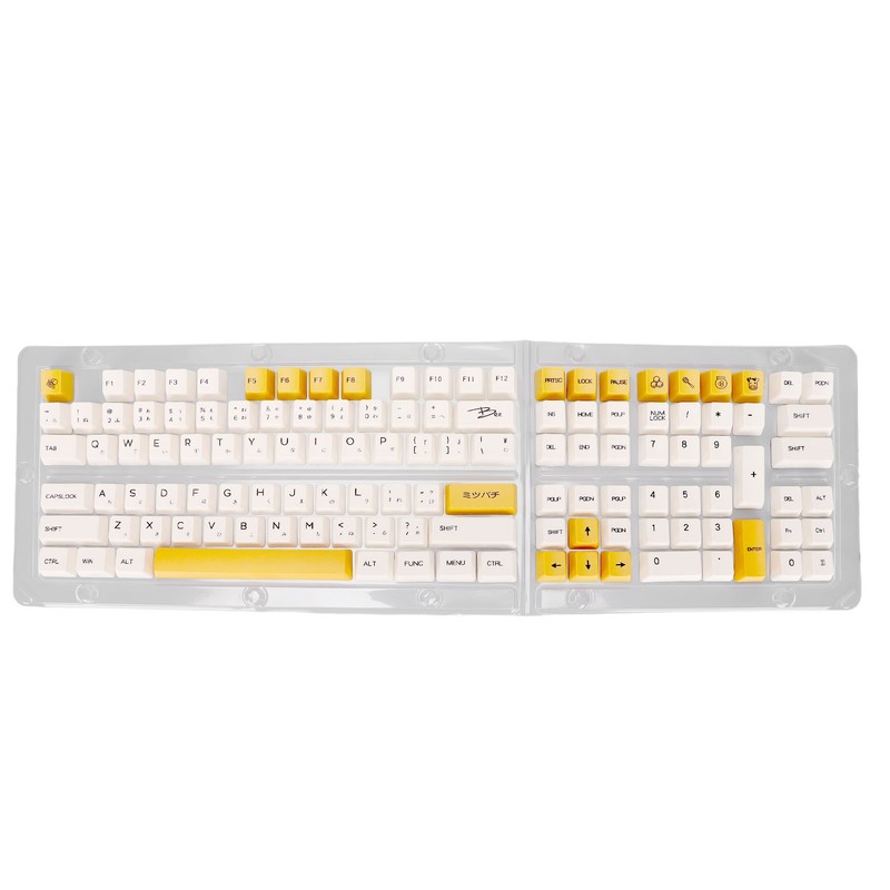 Keyboard Keycaps Bee Milk Subject PBT Material OEM Height Dye