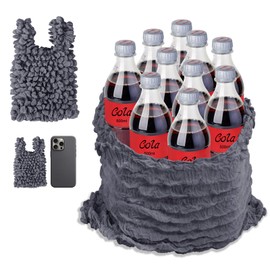 TIKNIK 1Pcs Expandable Shopping Bags for Travel, Foldable Reusable Grocery Bags, Portable Magic Stretch Pleated Tote Bags for Groceries Shopping (Dark Grey)