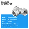 ERGAOBOY 2 Pcs 304 Stainless Steel 3 Way Left&Top 2