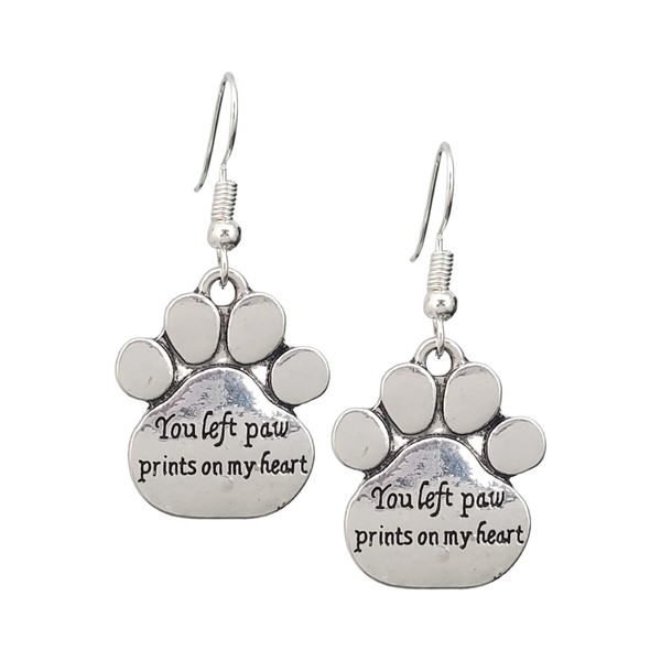 You Left Pawprints on My Heart Pet Dog Cat Memorial
