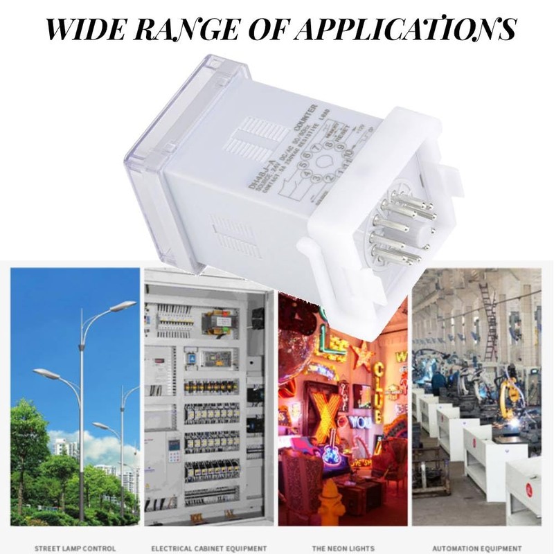 Electronic Meter Relay, DH48J-A Digital Counter Relay LED Display Terminal