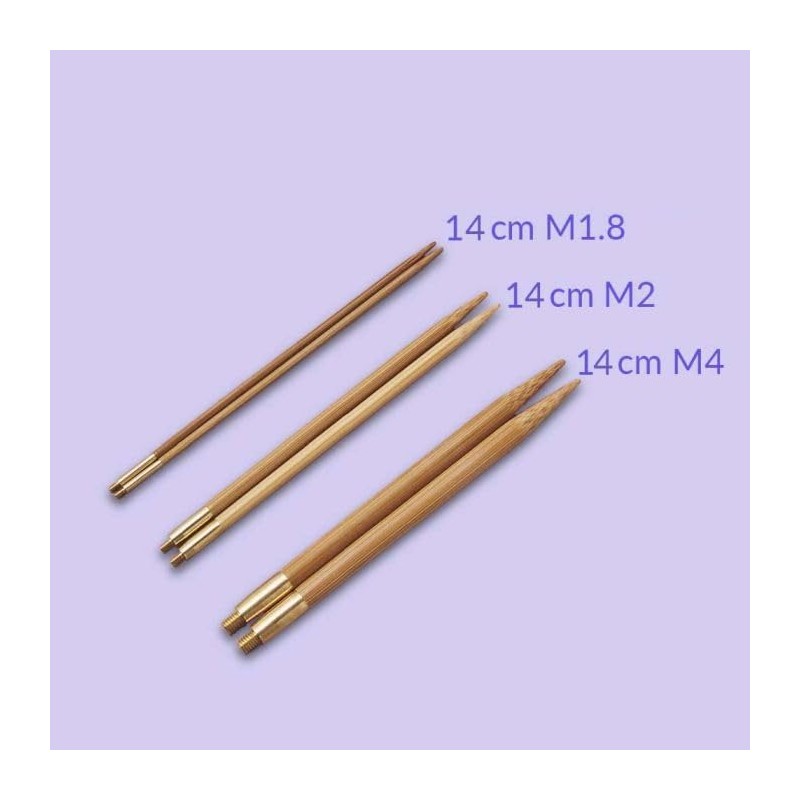 Seeknit Interchangeble Needle Tips, Beige, M1.8 14cm x 3mm