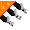 trilece Black Suspenders for Men - Adjustable Y Back Style