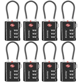 ANVIL Luggage Locks - TSA Approved, Advanced TSA008 Core, Alert Indicator. Great Suitcase, Backpack, Gym & Travel Lock. (8, Black)