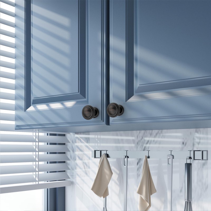 Amerdeco 10 Pack Oil Rubbed Bronze Cabinet Knobs Single Hole