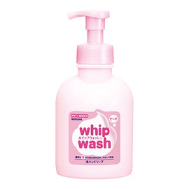 Saraya 23405 Hand Wash Soap Liquid, Whip Wash, Peach 16.9 fl oz (500 ml), Foam Pump Included, Reducing Bottle