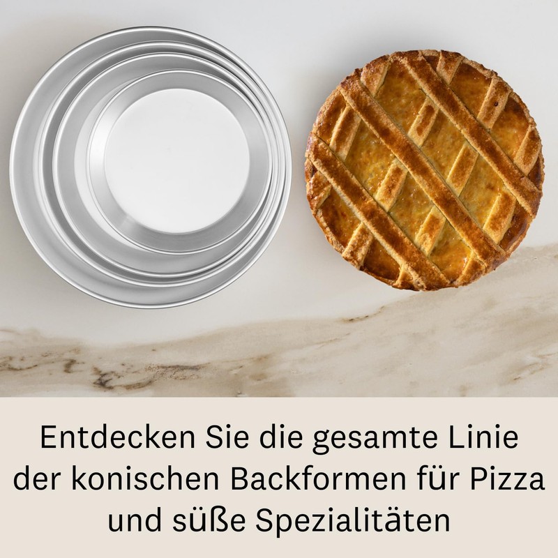 MARCATO Conical Pizza Pan Pizza Pan Aluminium 26cm Even Baking