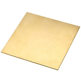 uxcell Brass Sheet, Metal Sheets Plates 3.9" Length x 3.9" Width x 0.06" Thickness 2pcs