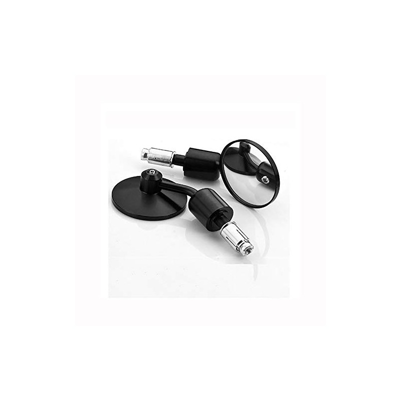 ANCLLO 7/8 inch Round Adjustable Motorcycle Rearview, Round Handlebar Bar