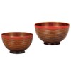 Yamanaka Lacquer Range Keyaki Sensuji Heathered Soup Bowl & Bowl,