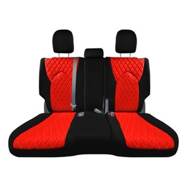 FH Group Custom Fit Seat Covers for 2020-2023 Toyota Highlander, Seat Covers for 8 Seater SUV, 2nd Row Set Red