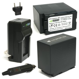 Wasabi Power Battery (2-Pack) and Charger for Panasonic CGA-D54, VW-VBD29, VW-VBD55