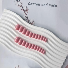 KQueenest Rose Pink Press on Nails Short Medium Square Glue on Nails Set, Solid Color Fake Nails Short Coffin Acrylic Nails Press on Reusable Gel Nails for Women in 24 Pcs