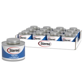 Sterno Fuel Cans - 6-Hour Burn, (12-Pack) Chafing Dish Fuel Can Burners for Food Warmer, Resealable Twist Chafer Fuel Canned Heat, Handy Wick