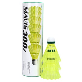 YONEX Mavis 300 Shuttlecocks (6 Per Tube), Yellow, Medium