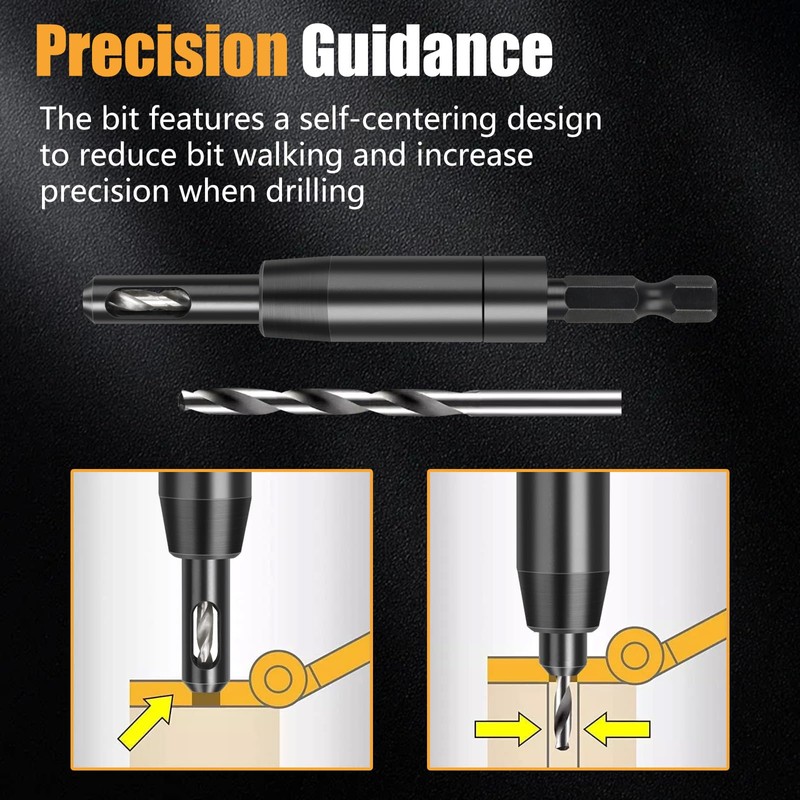 Apopip CC2430 Self Centering Drill Bit Assorted Set Fit for