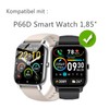 Frgnie screen protector compatible with Nerunsa P66D Smartwatch 1.85'' (3