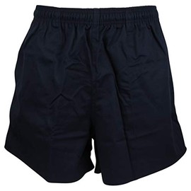 Ex-Store Adults S-Enduro Cotton Drill Rugby Shorts Navy Blue 30