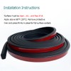 Tintvent Ribbed Foam Rubber Seal with Tape, Self-Adhesive EPDM Foam