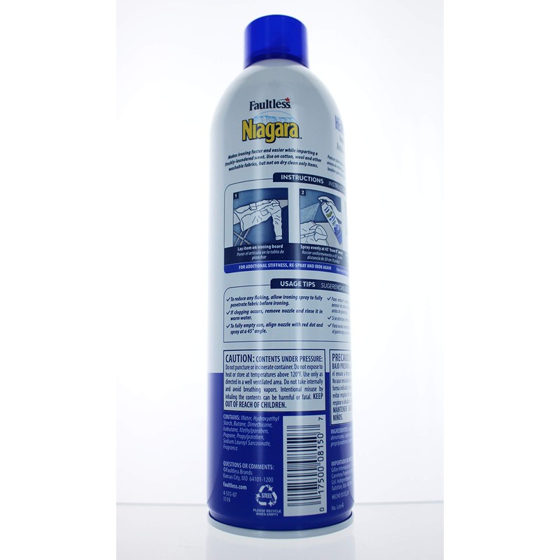 Niagara Spray Starch Heavy Fuerte Iron Glides Easily 20 Oz