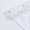BESTRIPES Ruffle Stall Shower Curtain, White Fabric Narrow Shower Curtain