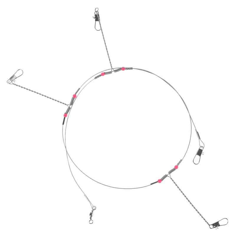 Kisangel 5sets Wire Fishing Trace Leaders Kit Tangling Fishing Rigs